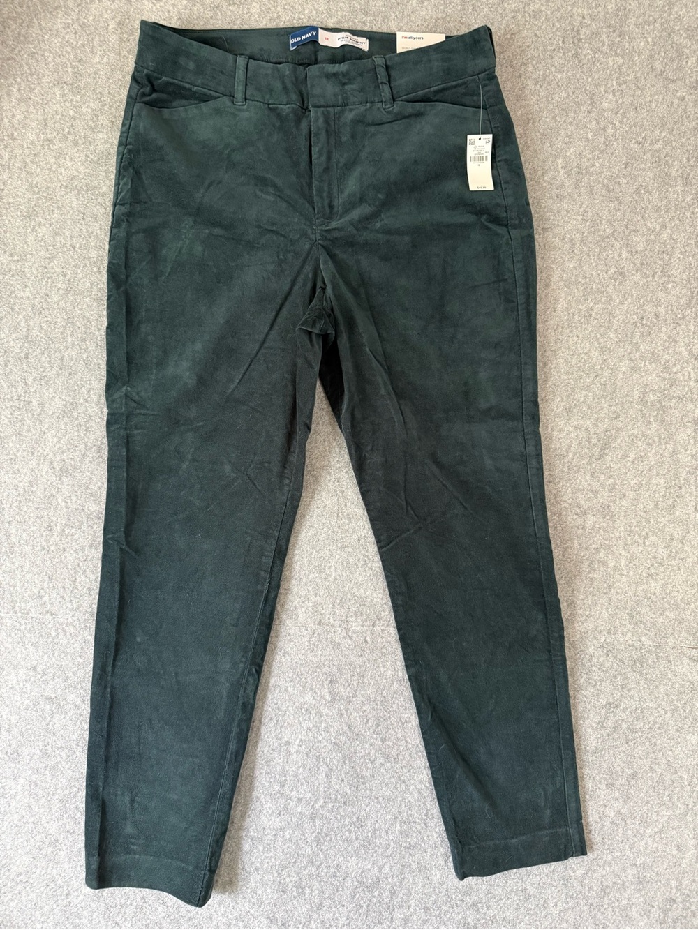 Old Navy High-Rise Pixie Skinny Ankle Pants Size 12 Green Velvet